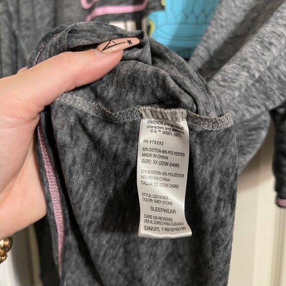 Friends Womens Gray Burnout Coffee Relax Watch Repeat Graphic T-Shirt 3X - Picture 4 of 6